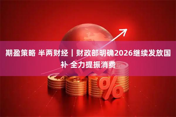期盈策略 半两财经｜财政部明确2026继续发放国补 全力提振消费